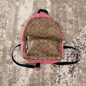 court backpack in signature canvas with vintage mini rose print Coach | Bags | Coach Court Backpack In Signature Canvas With Vintage Mini  Blue Rose Print